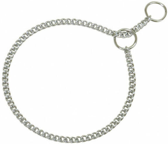 Herm Sprenger Collier présentation étrangleur pour chien chaînette très fine T20 ouverture 17 cm