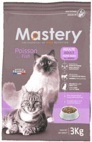 Mastery Croquettes pour chat adulte Mastery saveur poisson sac 3 kg