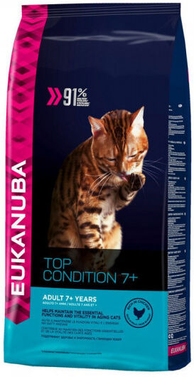 Eukanuba Croquettes pour chat senior Eukanuba Sac 4 kg