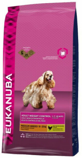 Eukanuba Croquettes pour chien adulte moyenne race Eukanuba Weight Control Sac 15 kg