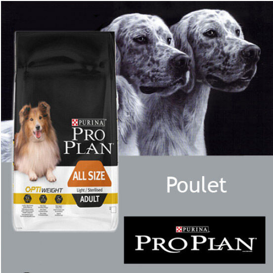 Proplan Croquettes Pro Plan chien adulte Light Sterilised poulet sac de 14 kg