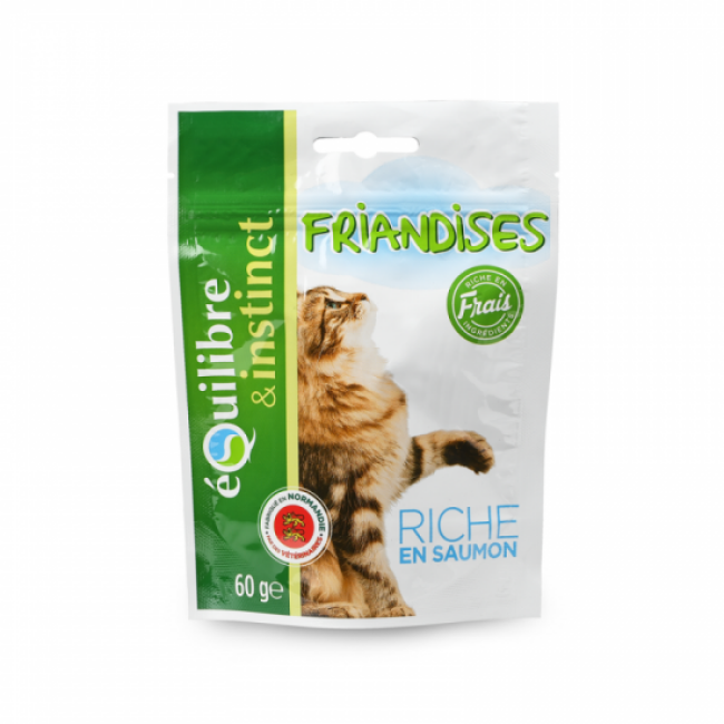 Equilibre & Instinct Friandises Equilibre & Instinct pour chat adulte au poisson - sachet 60 g