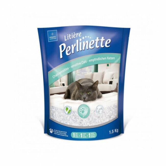 Perlinette Litière Perlinette pour chat sensible Sac 1,5 kg