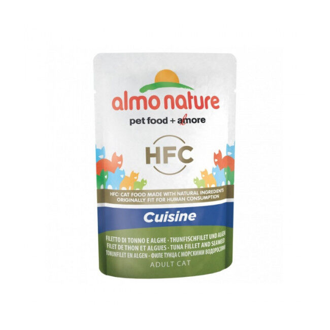 Almo Nature Pâtée pour chat HFC Cuisine Almo Nature - Lot de 6 pochons 55 g Filet de thon et algues