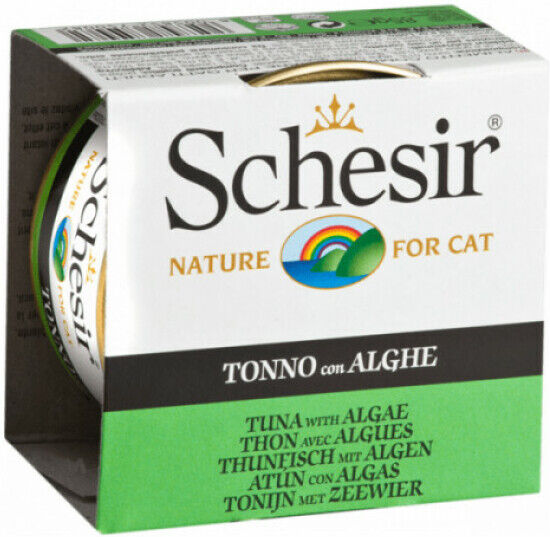 Schesir Pâtée en gelée pour chat Schesir - Boîte 85 g Thon avec surimi