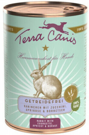 Terra Canis Pâtée naturelle sans céréales Terra Canis pour chien au Lapin - Boîte 400 g