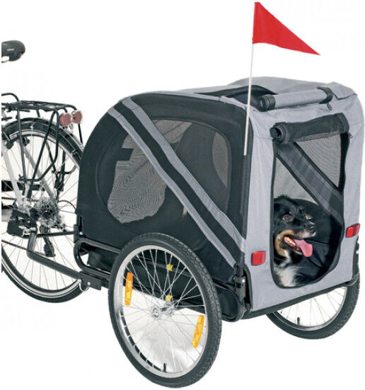 Doggy-Bike ™ Remorque de vélo pour chien Doggy-Bike ™ Liner grise/noire