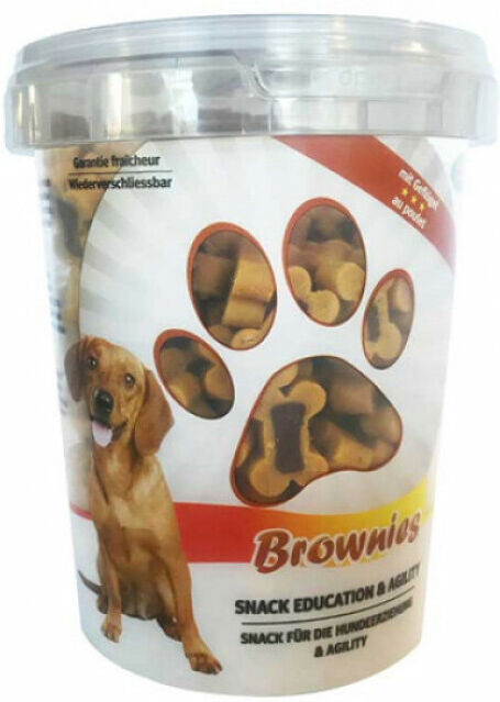 Bubimex Seau de friandises pour chien Bubi Snack Brownies saveur poulet 300 g