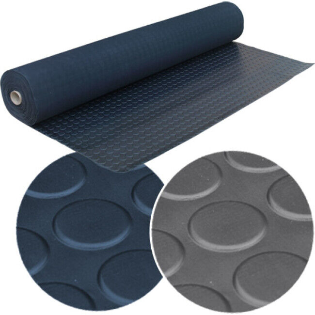 Polytrans Tapis à revêtement caoutchouc pastillé pour chien et chat Noir 0.50 x 0.60 m