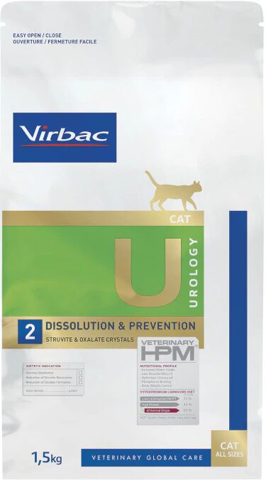 Virbac HPM U2 Urology Dissolution & Prevention Chat 1,5Kg