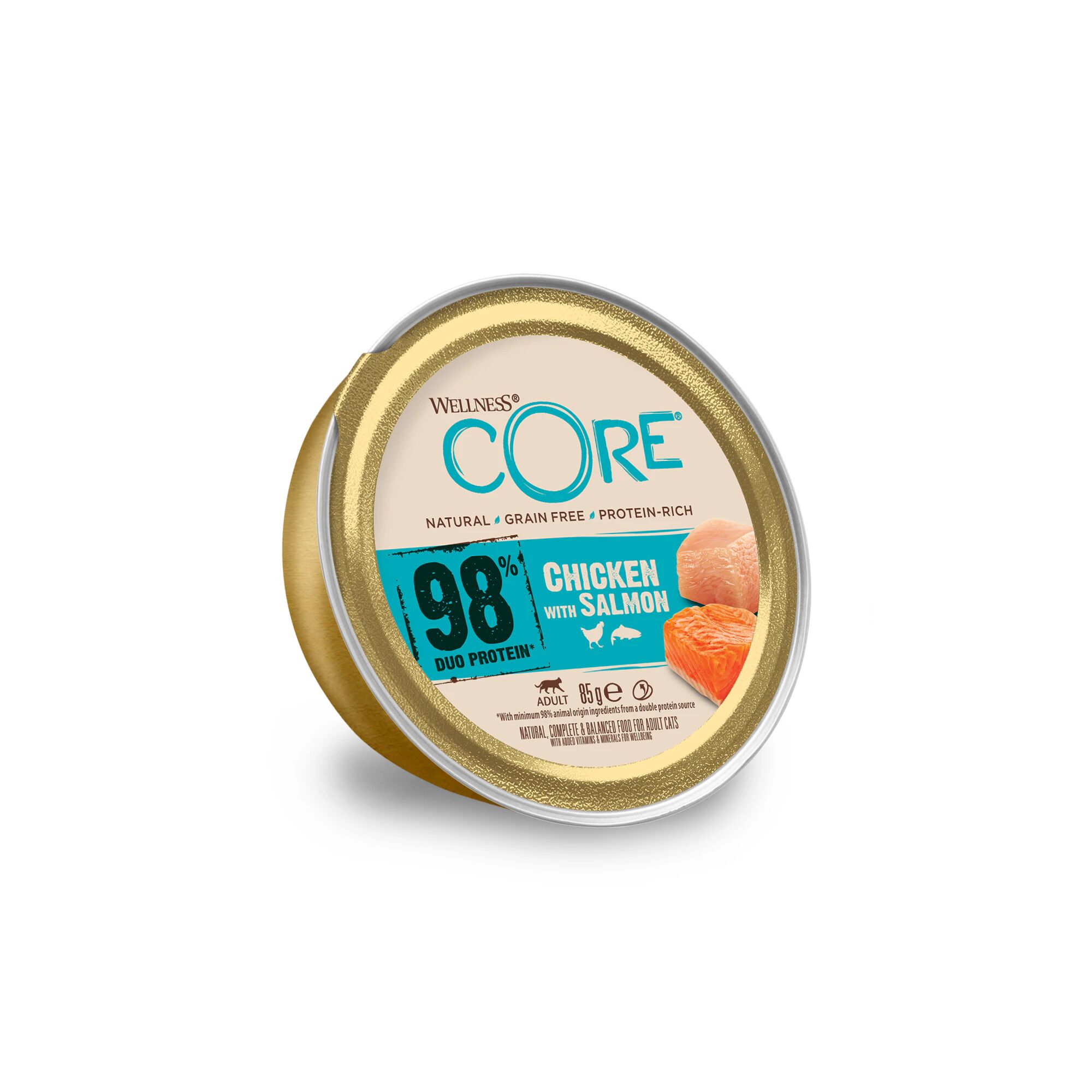 Wellness CORE 98% - boîte de 85g au poulet et saumon