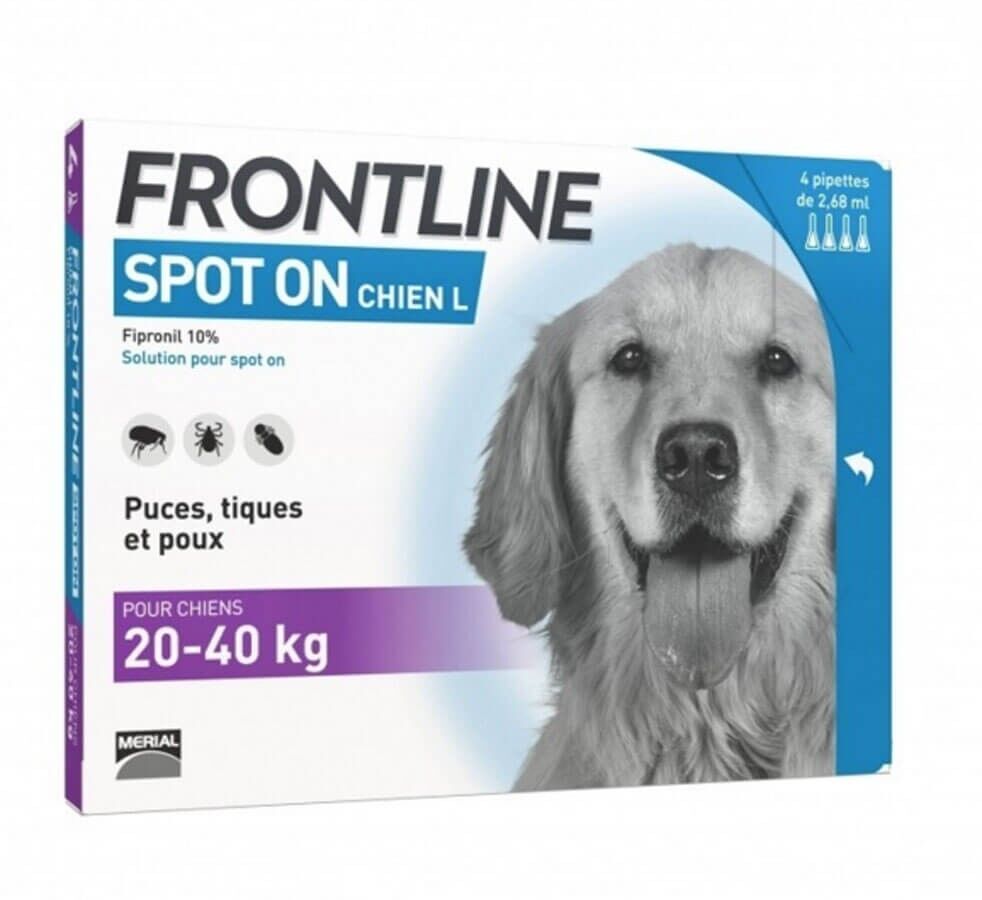 Frontline Spot on chien de 20-40 kg 6 pipettes