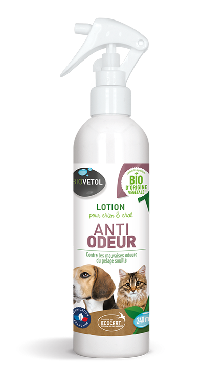 Lotion anti-odeur chien et chat Bio - 240 ml