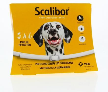 SCALIBOR Collier antiparaisitaire grand chien