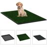 vidaXL Pet Toilet with Tray & Faux Turf Green 64x51x3 cm WC