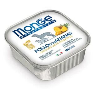 MONGE Monoprotein Dog Vaschetta Multipack 24x150G POLLO CON ANANAS