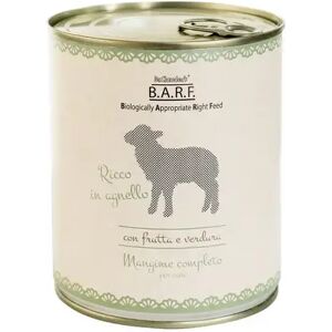 drclauders barf dr.clauder's b.a.r.f. mangine completo dog lattina 800g agnello con frutta e verdura