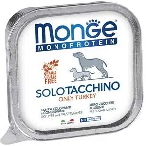 MONGE Monoprotein Dog Vaschetta Multipack 24x150G TACCHINO