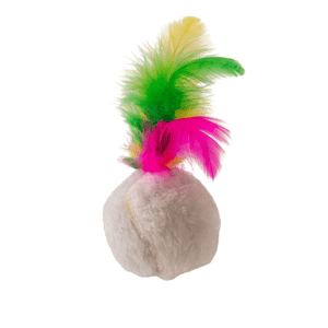 YES Pallina per Gatto in Peluche Bianca CM.4.5