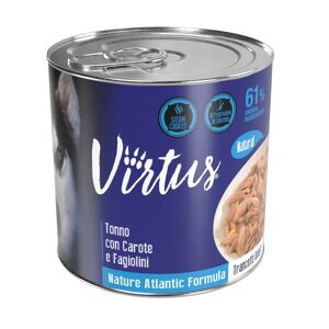 VIRTUS Natural Dog Lattina Multipack 24x280G TONNO CON CAROTE E FAGIOLINI