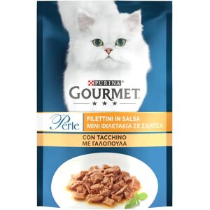 gourmet perle 52 x 85 g alimento umido per gatti - filettini con tacchino