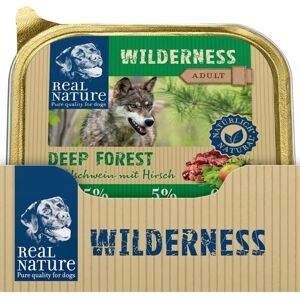 REAL NATURE Wilderness Dog Vaschetta Multipack 16x100G CINGHIALE CON CERVO