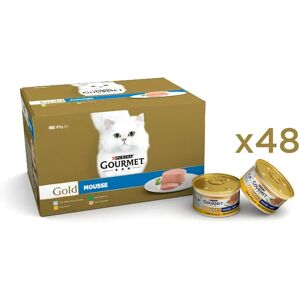 GOURMET Gold Mousse Cat Lattina Multipack 48x85G MIX CARNE E PESCE