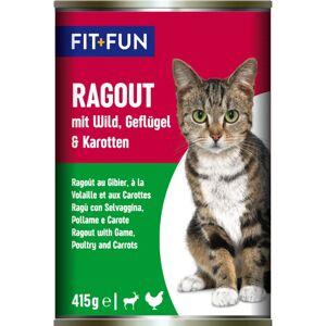 FIT AND FUN Fit+Fun Cat Ragout Lattina 415G SELVAGGINA POLLAME E CAROTE