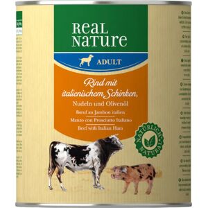 REAL NATURE Dog Lattina 800G MANZO CON PROSCIUTTO