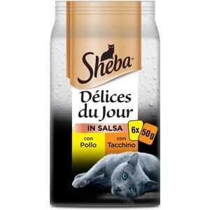 Sheba Délices Du Jour In Salsa Cat Busta Multipack 6x50g Pollo E Tacchino