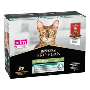 PURINA PRO PLAN Sterilised Cat Busta Multipack 10X85G MANZO