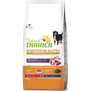 NATURAL TRAINER Sensitive No Gluten Adult Medium Maxi Anatra 12KG