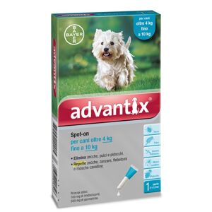 Advantix Spoton 1 Pipetta Azzurrro 410 Kg