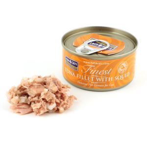 Fish4Cats Finest Filetti di Tonno con Calamari per Gatti 70gr