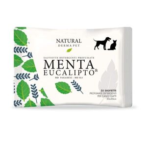 Derbe Salviette Menta e Eucalipto per Cani Gatti e Cuccioli 3 Pz