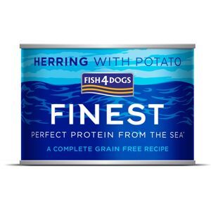 Fish4Dogs Finest Alimento Umido Completo per Cani Aringhe con Patate 185g