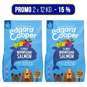 Edgard & Cooper PROMO 2x12Kg Edgard & Cooper Salmone Norvegese per Cani Adulti