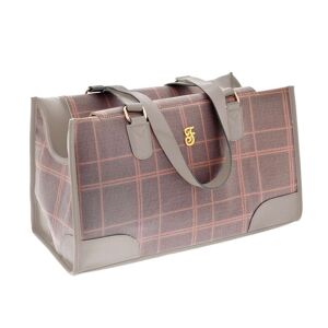 Ferribiella Borsa Trasportino Mokka 43X18X25cm Pink-Grey