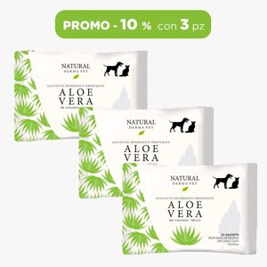 Derbe Salviette Aloe Vera per Cani Gatti e Cuccioli 3 Pz