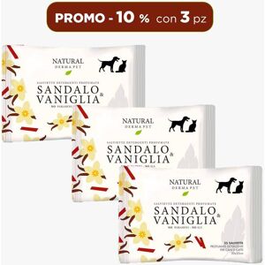 Derbe Salviette Sandalo e Vaniglia per Cani Gatti e Cuccioli 3 Pz