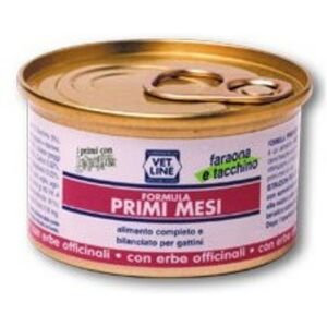 Vet Line Umido Primi Mesi Faraona e Tacchino per Gattini 85g VetLine