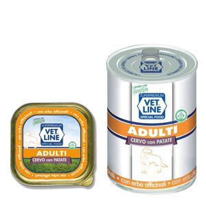 Vet Line Umido Cervo e Patate per Cani Adulti Monoproteico VetLine 400 gr