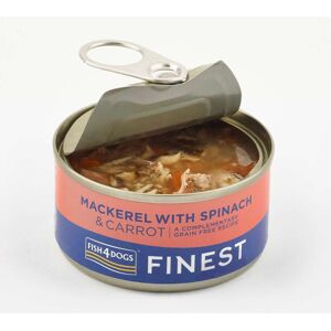 Fish4Dogs Finest Alimento Umido per Cani Sgombro con Carote e Spinaci 85g