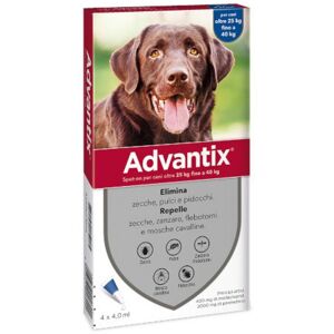 Advantix Spot-On Antiparassitario per Cani 4 Pipette 25-40kg