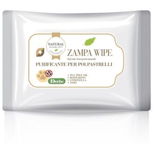 Derbe 1pz Natural Derma Pet Salviette Zampawipe per Cani e Gatti