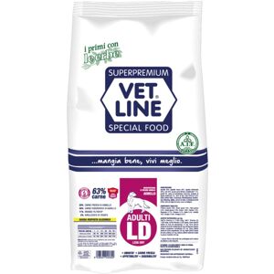 Vet Line Linea LD Agnello per Cani Adulti Vetline 12Kg (4x3Kg)