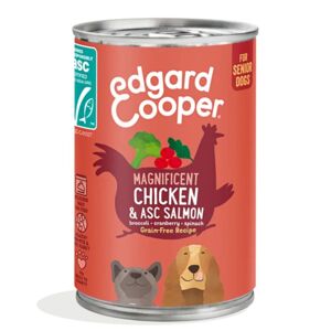 Edgard & Cooper Edgard & Cooper Umido per Cani Senior Pollo e Salmone con Broccoli e Mirtilli Rossi e Spinaci 400g
