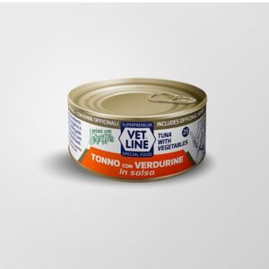 Vet Line Umido Tonno con Verdurine in Salsa per Gatti Vetline 70g