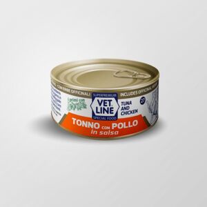 Vet Line Umido Tonno e Pollo in Salsa per Gatti Vetline 70g