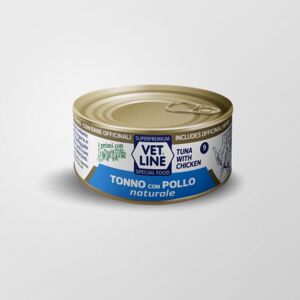 Vet Line Umido Tonno con Pollo Naturale per Gatti Vetline 70g